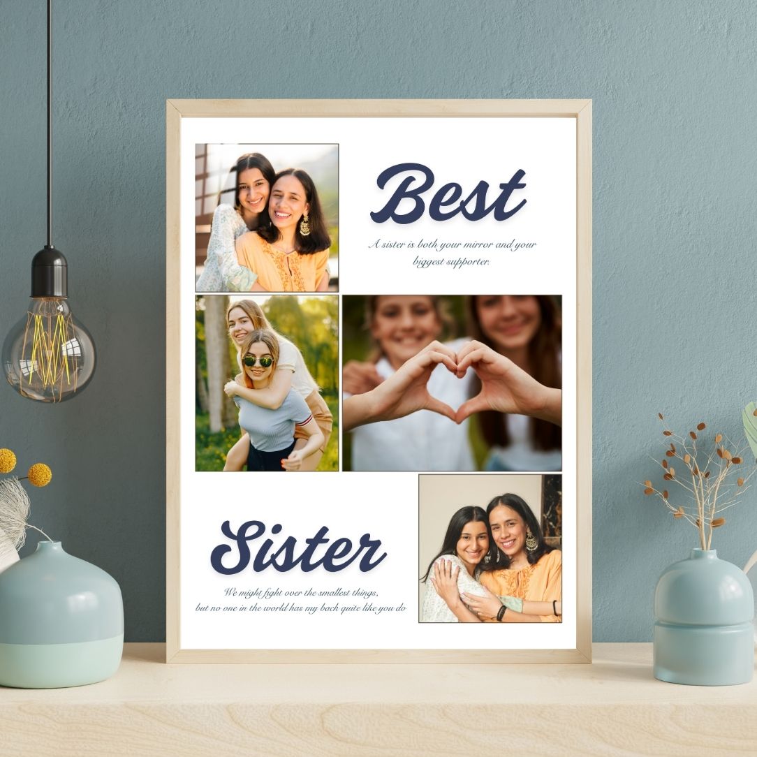 Personalized Best Brother & Sister Photo Frame for Rakhi Gift