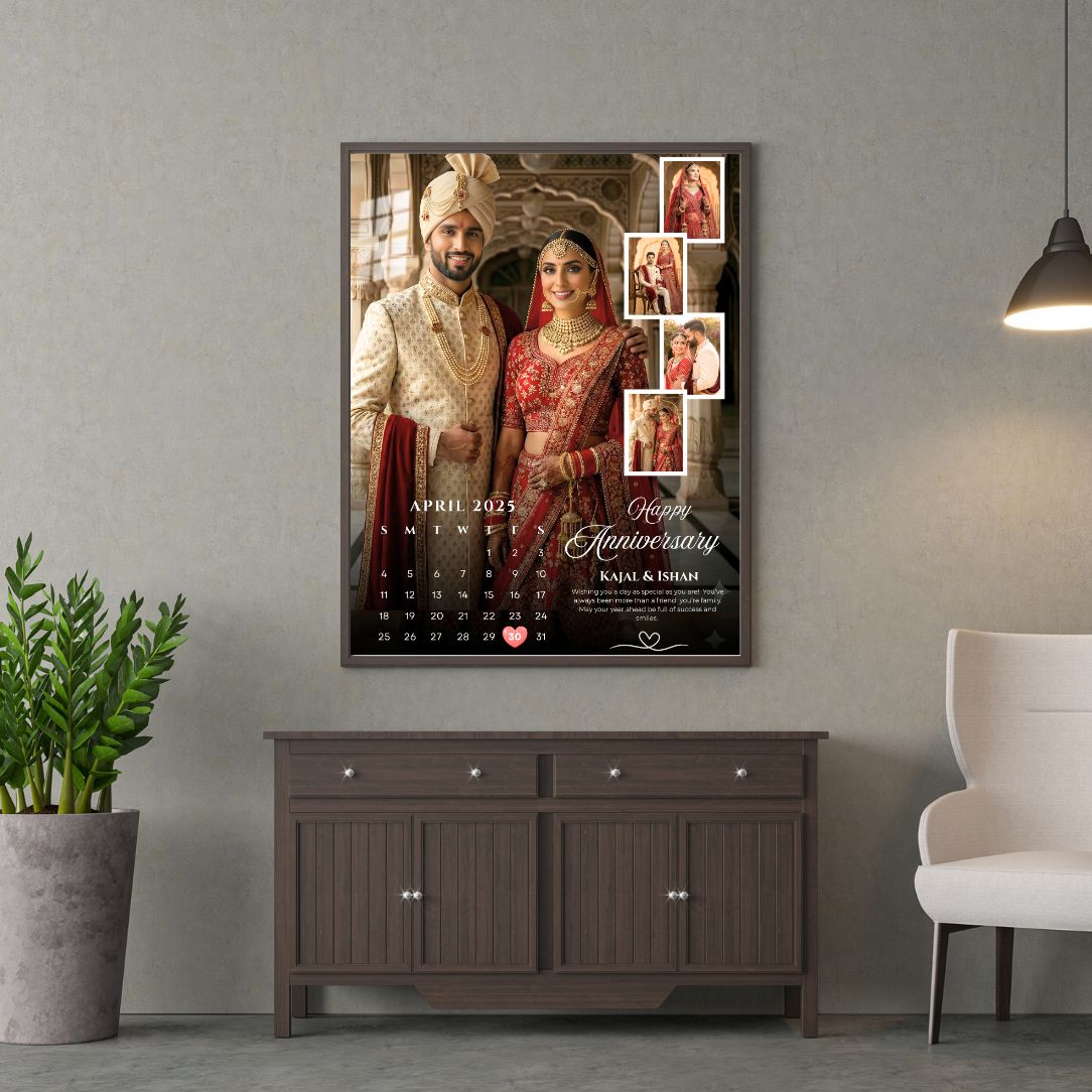 Happy Anniversary Calendar Special Date Customize Photo Frame