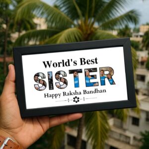 Personalized Best Sister Photo Frame for Rakhi Gift