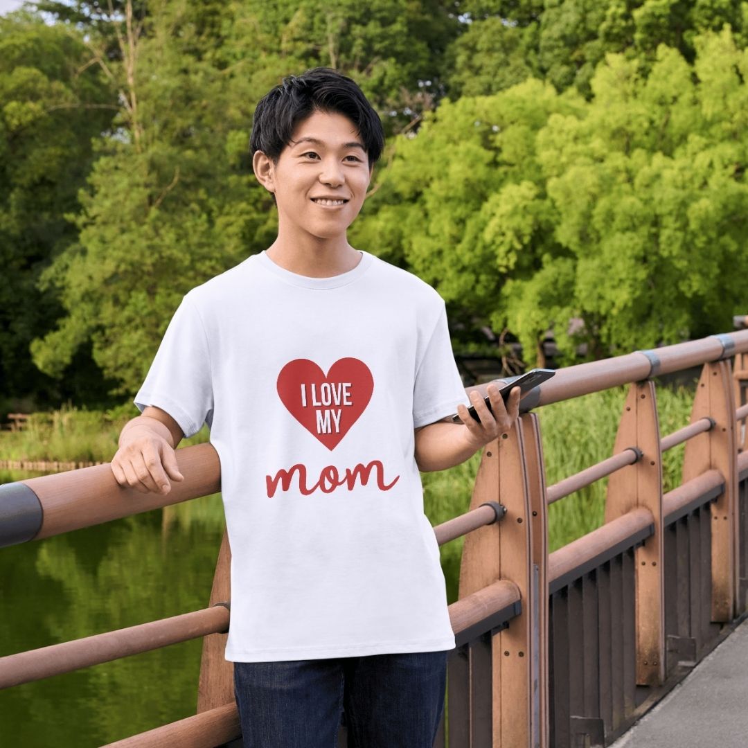 I Love My Mom Custom T-Shirt Heartfelt Gift for Mother