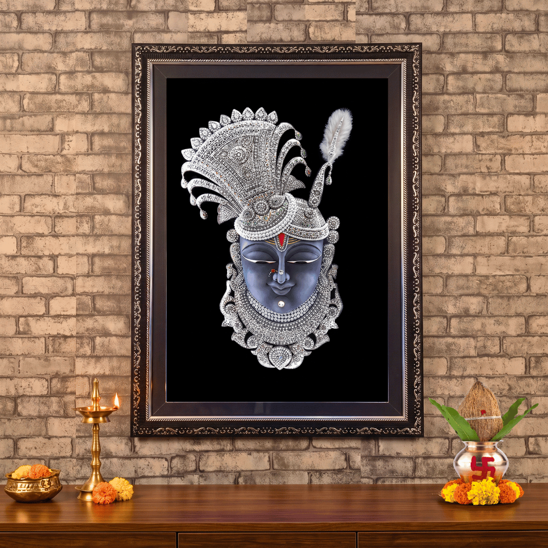 Premium Shrinathji Divine Photo Frame for Pooja Room